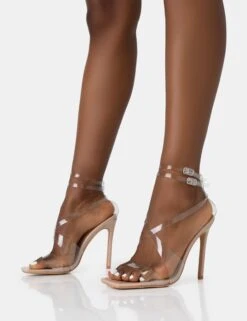 Jojo Nude Patent Cut Out Perspex Strap Square Toe Stiletto Heels 8 Jojo Nude Patent Cut Out Perspex Strap Square Toe Stiletto Heels -LoafLuxe Shop 771A2650