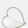 The Zee White Croc Diamante Love Heart Grab Bag -LoafLuxe Shop 771A2783