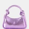 The Knot Metallic Purple Pu Knotted Top Handle Grab Bag -LoafLuxe Shop 771A2894