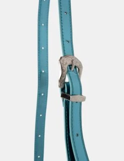 The Kass Metallic Blue Western Adjustable Shoulder Crossbody Bag -LoafLuxe Shop 771A3015