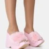 Cutie Pink Faux Fur Platform Wedge Heels 2 Cutie Pink Faux Fur Platform Wedge Heels -LoafLuxe Shop 771A3428