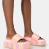 Seashore Pink Stripe Raffia Slider Flatform Sandals -LoafLuxe Shop 771A3516 85a77424 1880 42bc 8e3d f4a0941ea36a