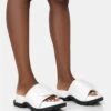 Blaze White Nylon Sporty Slider Sandals -LoafLuxe Shop 771A3520 ad3475a3 f717 4759 b3e1 8df00397b7dd