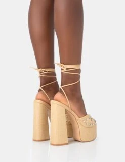 Crete Raffia Diamante Twist Strap Lace Up Platform Block Heels 9 Crete Raffia Diamante Twist Strap Lace Up Platform Block Heels -LoafLuxe Shop 771A3546 80e05395 8e6f 40f7 aa93 2dd875c750c3