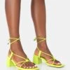 Aloha Lime Lace Up Block Mid Heeled Sandals -LoafLuxe Shop 771A3549 6da872a0 f8b3 4e5b 9f3c 8eacb5b52f0c