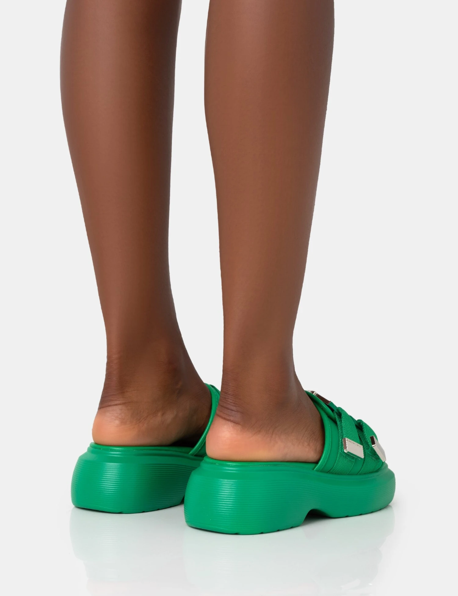 Trace Green Buckle Mule Chunky Sandals 6 Trace Green Buckle Mule Chunky Sandals - Image 4