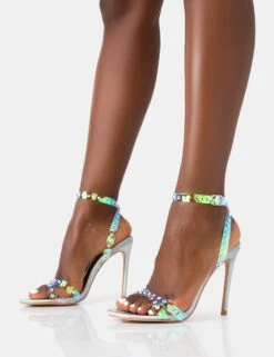 Dolly Silver Holographic Strappy Round Toe Stiletto Heels 8 Dolly Silver Holographic Strappy Round Toe Stiletto Heels -LoafLuxe Shop 771A4472 4a53386a 7290 4698 9c40 4ec8c1701f0b