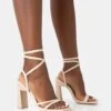 Ives Stone Pu Strappy Lace Up Square Toe Slim Block Heels 2 Ives Stone Pu Strappy Lace Up Square Toe Slim Block Heels -LoafLuxe Shop 771A4514