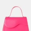 The Polly Bright Pink Croc Top Handle Mini Bag -LoafLuxe Shop 771A4846