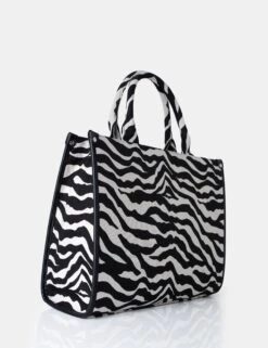 The Bali Zebra Print Canvas Tote Bag -LoafLuxe Shop 771A4858 feda2423 684b 47dd b4ee a841f760badc