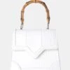 Jessica White Bamboo Top Handle Croc Mini Bag -LoafLuxe Shop 771A4866 6ac5afbd b9ac 4e5f 8ede e7c10685c404
