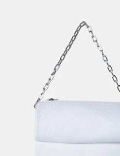 The Claudia White Croc Shoulder Bag -LoafLuxe Shop 771A4881