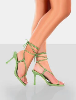 Harriet Green PU Square Toe Lace Up Heels 9 Harriet Green PU Square Toe Lace Up Heels -LoafLuxe Shop 771A4972