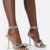 Glimmer Silver Holographic Perspex Wrap Around Diamante Bow Square Toe Heels -LoafLuxe Shop 771A4975 4aac9c5d 297b 439b 9487 ea5608843b42