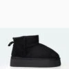 Theo Black Faux Suede Ultra Mini Ankle Platform Boots 2 Theo Black Faux Suede Ultra Mini Ankle Platform Boots -LoafLuxe Shop 771A5180
