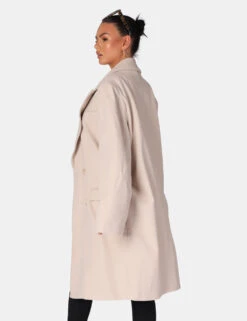 Longline Oversized Wool Coat Stone -LoafLuxe Shop 771A5246