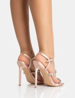 Evia Blush Pink Satin Pearl Barely There Square Toe Stiletto Heels 9 Evia Blush Pink Satin Pearl Barely There Square Toe Stiletto Heels -LoafLuxe Shop 771A5309