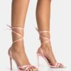 Unapologetic Baby Pink Satin Barely There Gold Pointed Toe Stiletto Heels -LoafLuxe Shop 771A5363