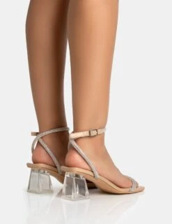 Joselyn Wide Fit Nude Pu Diamante Barely There Perspex Mid Heels -LoafLuxe Shop 771A5463 09f6e21c 37eb 45c4 9f0f 7718a2453268