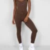 Seamless Unitard Jumpsuit Brown -LoafLuxe Shop 771A5726