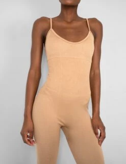 Seamless Unitard Jumpsuit Camel -LoafLuxe Shop 771A5758