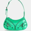 The Candice Zip Detailed Neon Green Croc Shoulder Bag -LoafLuxe Shop 771A6150 5e051b50 9b9a 4959 b118 81f8cc320735