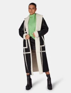 High Neck Constrast Stitch Ribbed Knitted Oversized Jumper Green -LoafLuxe Shop 771A6405