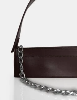The Koa Chocolate Long Chain Detail Shoulder Bag 7 The Koa Chocolate Long Chain Detail Shoulder Bag -LoafLuxe Shop 771A6642