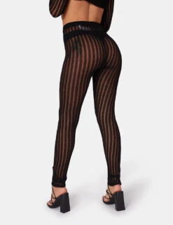 High Waisted Ladder Stitch Knitted Leggings -LoafLuxe Shop 771A6667