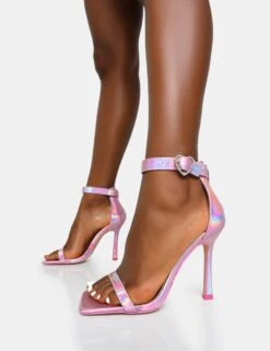 Elora Baby Pink Holographic Barely There Diamante Stiletto Heels 11 Elora Baby Pink Holographic Barely There Diamante Stiletto Heels -LoafLuxe Shop 771A6711 44abf5a2 e6ea 482c b761 11348829d967