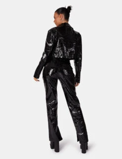 Cropped Croc Vinyl Blazer -LoafLuxe Shop 771A68671