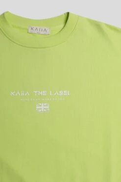 Graphic Oversized Sweatshirt Lime