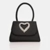 The Heart Black Satin Diamante Heart Mini Bag -LoafLuxe Shop 771A7695copy 32a80216 4f70 4785 9ee8 2c88c615aae1