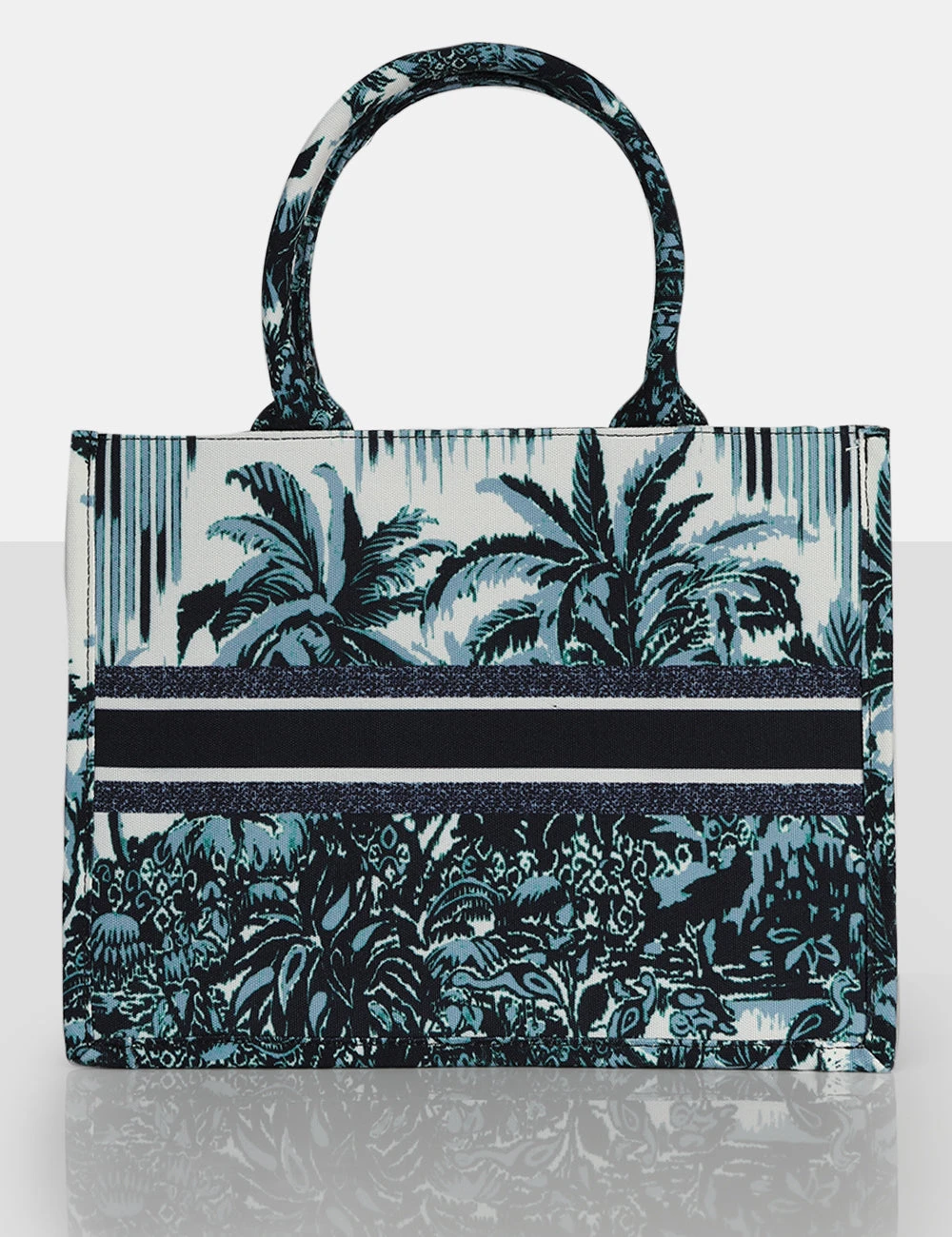 The Lourdes Canvas Blue Tote Bag 3 The Lourdes Canvas Blue Tote Bag