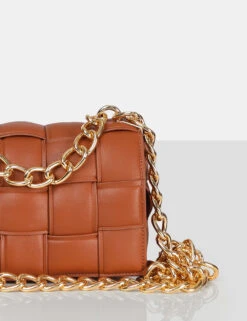 The Brodie Tan Premium Woven Shoulder Bag -LoafLuxe Shop 771A7830copy
