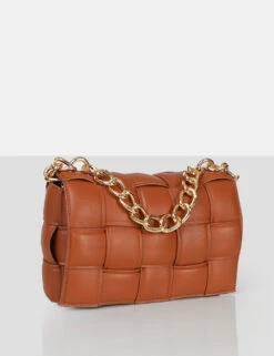 The Brodie Tan Premium Woven Shoulder Bag -LoafLuxe Shop 771A7833copy