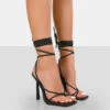 Lacey Wide Fit Black Patent Square Toe Strappy Lace Up Stiletto Heels -LoafLuxe Shop 771A9159 5489f289 d0ae 4163 b5ce 8a512cae1553