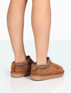 Tamsin Tan Faux Suede Embroidered Slipper Boots -LoafLuxe Shop 771A9174 02881991 c5cf 4bbf 95b5 cdc20a34a3ad