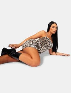 Velvet Cowl Front Strappy Mini Dress In Animal Print -LoafLuxe Shop 771A9585Feb232017copy