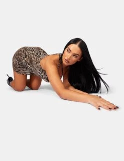 Velvet Cowl Front Strappy Mini Dress In Animal Print -LoafLuxe Shop 771A9602Feb232017copy