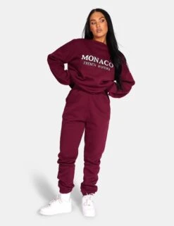 Monaco Embroidered Sweatshirt Berry -LoafLuxe Shop 771A96502Feb232017