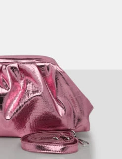 The Project Metallic Pink Clutch Bag -LoafLuxe Shop 771A9668