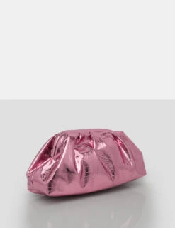 The Project Metallic Pink Clutch Bag -LoafLuxe Shop 771A9671