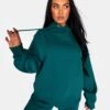 Kaiia Embroidered Oversized Hoodie Forest Green -LoafLuxe Shop 771A97122Feb232017copy