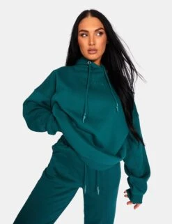 Kaiia Embroidered Oversized Hoodie Forest Green -LoafLuxe Shop 771A97162Feb232017copy