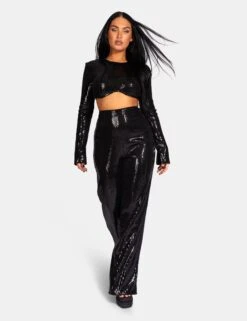 Ultimate Sequin Underbust Top Black -LoafLuxe Shop 771A97331Feb232017copy