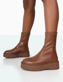 Auden Mocha PU Chunky Sole Ankle Boots -LoafLuxe Shop 771A9902 1125c994 22c8 4fe3 95f9 0e0f27f84166