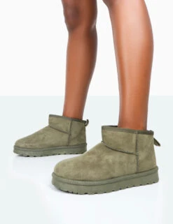 Flurry Khaki Faux Suede Ultra Mini Ankle Boots -LoafLuxe Shop 771A9967 fc15ef37 9a51 4442 8d50 17e28b3faa7d