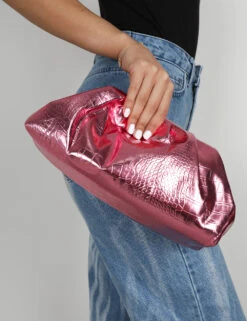 The Project Metallic Pink Clutch Bag -LoafLuxe Shop 771A9986