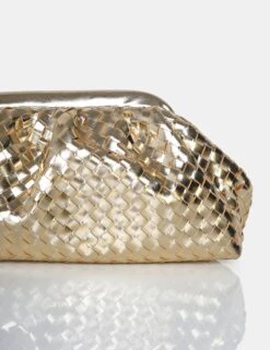 The Project Metallic Gold Weave Clutch Bag -LoafLuxe Shop 8 14c131d8 c9f1 4d93 929d fdf55ff4d8f1